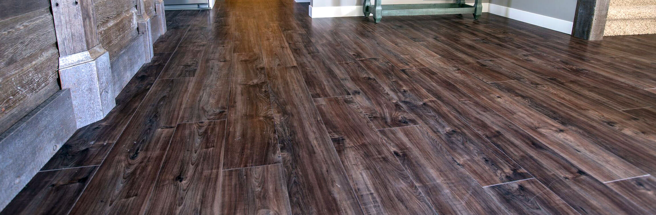 Custom stained and installed solid hardwood flooring